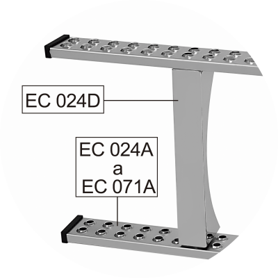 Suporte do Estribo Tanque Combustível Especiais Redondo Diâm. 660mm